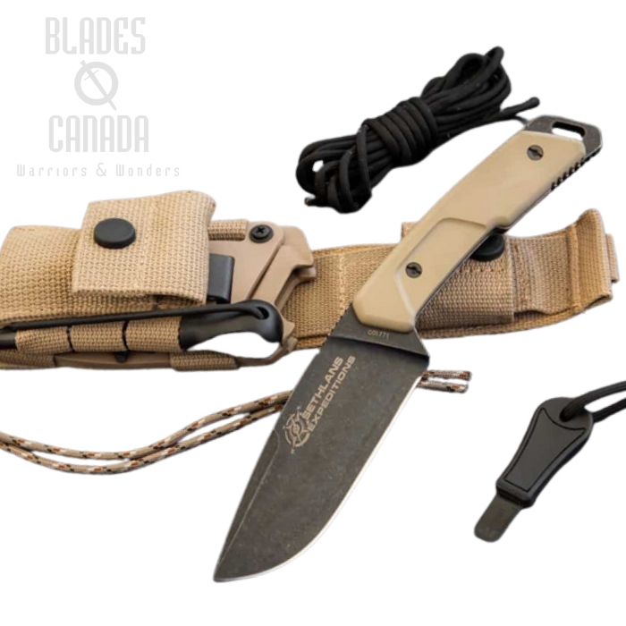 Extrema Ratio Sethlans Expeditions Fixed Blade Knife, N690 Dark Stone, G10 Desert Tan